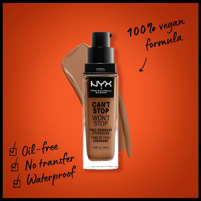 NYX PROFESSIONAL MAKEUP Can't Stop Won't Stop Foundation, 24h Full