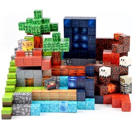 Magnetic Building Block Toy - 144PSC Stacking Construction Set to Cultivate STEM Skills for Boys and Girls Gifts,Kids 6 7 8 9 Birthday Present