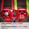 Azarxis 30 kN Zipline Pulley 6700LBS Zip Line Tandem Dual
