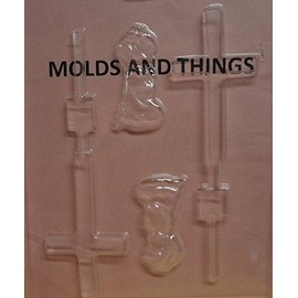 GIRL CHRISTENING LOLLY Chocolate Candy Mold With © Candy Making Instruction -set of 3