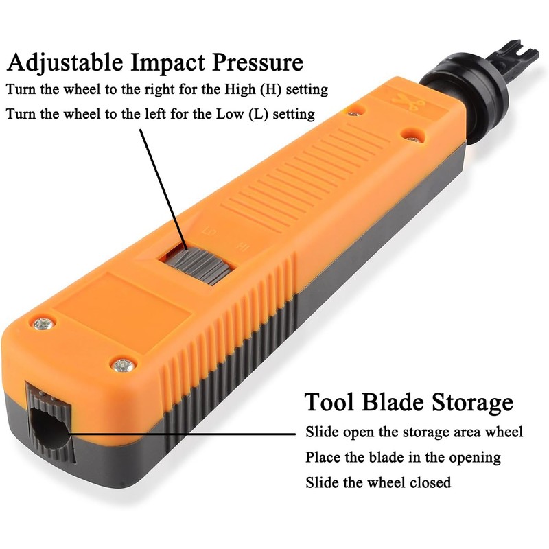 Punch Down Tool with 110 Blade, Ethernet PunchDown Tool, Keystone