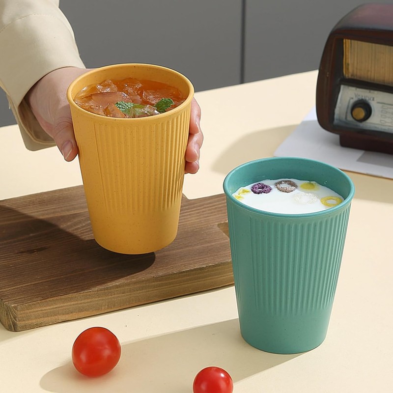 8 Pcs Unbreakable Drinking Cups, 350 ML Reusable Cup for