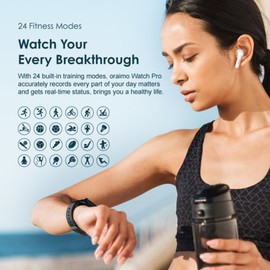 OSW-16P Oraimo 1.69'' IPS Screen IP68 Waterproof 24 Sports Mode Rate/Sleep Monitor Smart Watch Pro