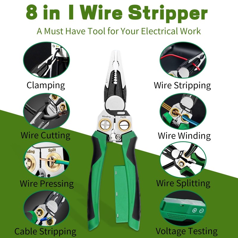 2026 New 8 in 1 Wire Stripper with Voltage Tester,