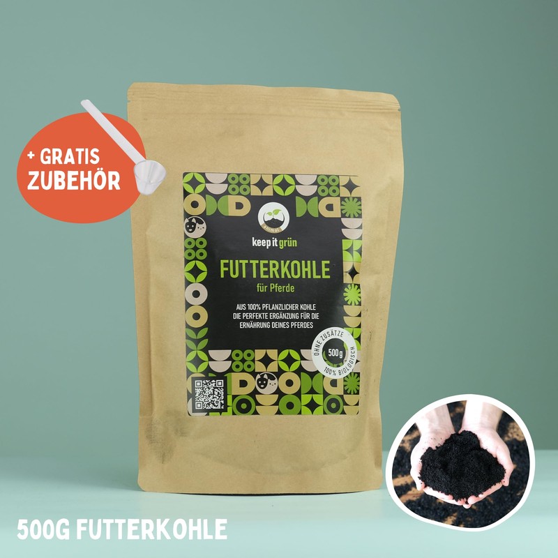 Feed Charcoal for Horses (500 g) - No Additives |