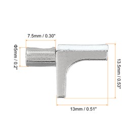 sourcing map 10 Pcs Shelf Support Pegs, 7.5mm/0.30" Pin Length Zinc Alloy Kitchen Cabinet Shelf Holder Support Pins for Bookshelf Cupboard Closet Furniture, Nickel Color