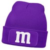 MoonWorks® Men's Beanie Patch Knitted Hat with Letter M Print
