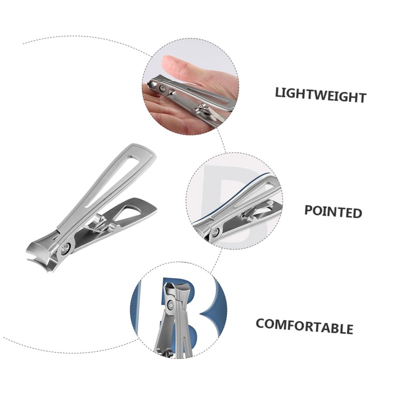 BIUDECO 1pc Nail Clipper Stainless Steel Nail Cutter Fingernail Clipper