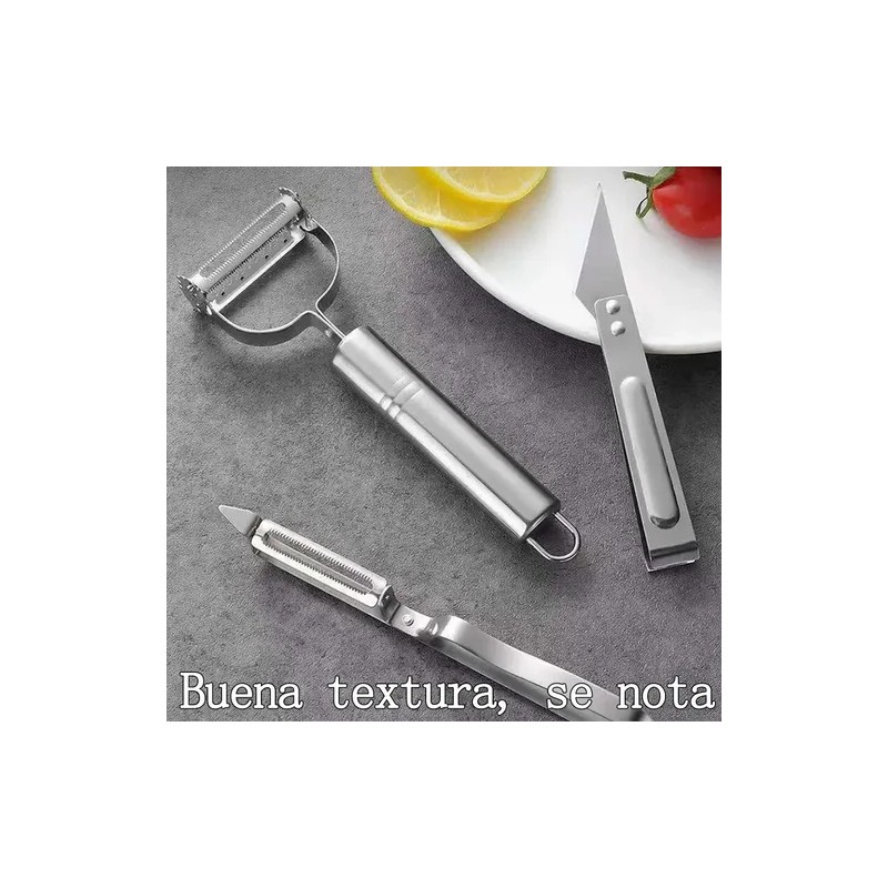 3 Pzs Pelapapas Verduras Frutas Acero Inoxidable Cocina