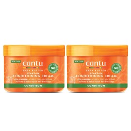Cantu Leave In Conditioner with Shea Butter 12oz Pack of 2 for Healthy Hair