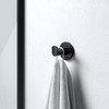 KEUCO Towel Hooks Metal Black Matte Powder Coated Round Bathroom