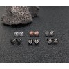 SIISPRI 6Pairs Norse Viking Stud Earrings Mens Earrings Set Hypoallergenic