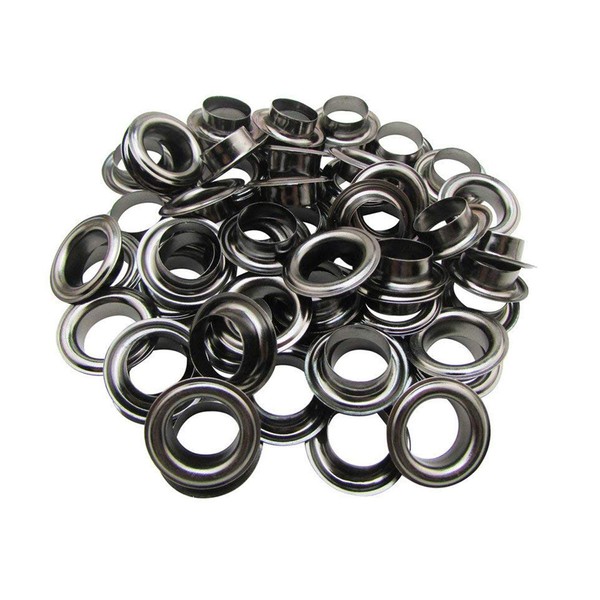 Trimming Shop Pack of 100-14mm Gun Metal Eyelets - 100