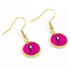 Brides Maid Pink Earrings Bachelorette Party Jewelry Wedding Accessories (Drop