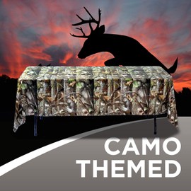 Havercamp Next Camo Party Tablecover | 1 Count | Great for Hunter Themed Party, Camouflage Motif, Birthday Event, Graduation Day, Outdoor Family Picnic