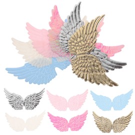 Applique Patches Fabric Wing 12Pcs Mini Angel Wing DIY Costume Backpack Decorative Props epair Embroidery Needlework Patches Sew on Patches