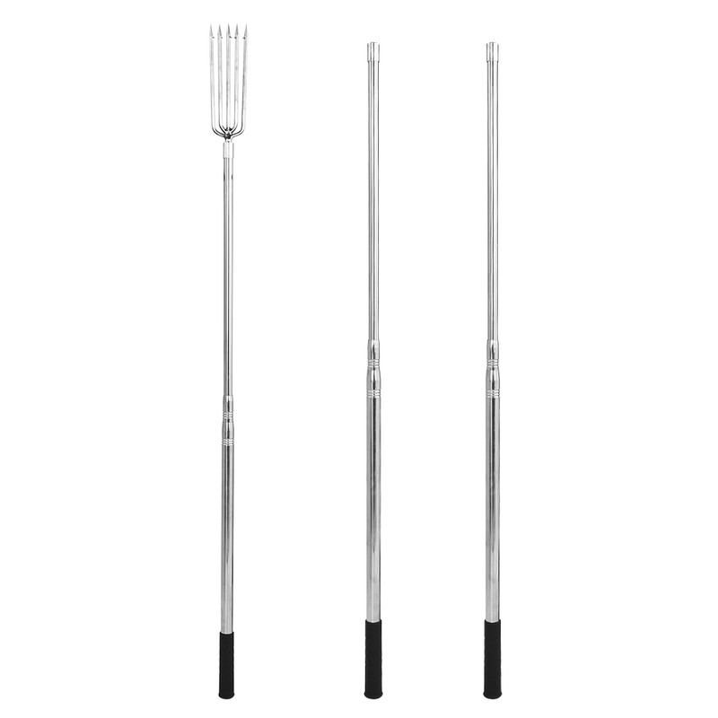 3Pcs 8mm Stainless Steel Harpoon Rod Diddle Net Stick Fishing