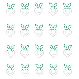 Gullor Cute Paper Clips, Vegetable Shape Paperclips, Memo Clips, Shaped Bookmarks, 20 Pieces, Radish