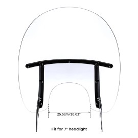 TCMT 20" Detachable Windshield Fit For Harley Harley Touring Road King 1994-2024