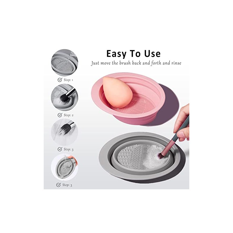 Limpiador de Brochas de Maquillaje ZJchao, Limpieza Eficaz Adecuada, Silicona,