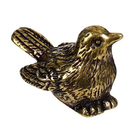 Veemoon Brass Bird Ornament Small Vintage Bird Figurine for Collectors Home Office Desk Bookshelf Coffee Table Display