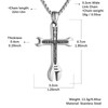 HZMAN Cross Necklace for Men Stainless Steel Bible Verse Philippians