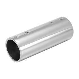 QUARKZMAN Straight Pipe Connector, 316 Stainless Steel 2-Way Handrail Pipe Connector, 100 mm Length, for 1-3/16 Inch (30 mm) OD Handrail Railing