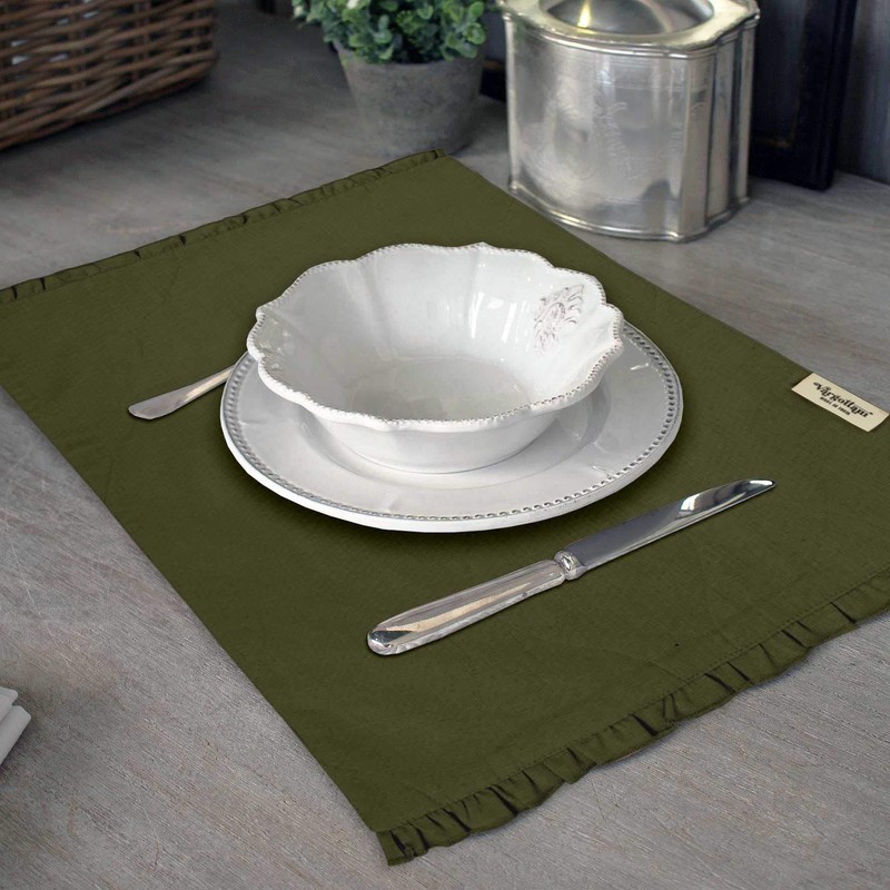 Vargottam Dark Olive Green Home Decor Cotton Flex Reversible Fabric