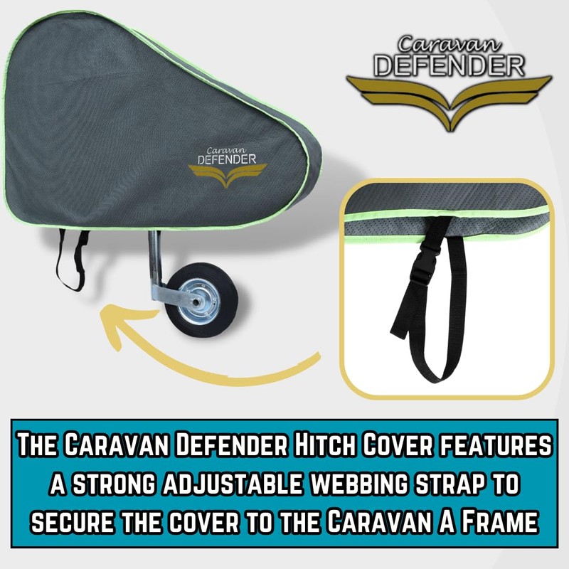 Caravan Defender Tow Hitch Cover Green Universal Towing Accessories Protector