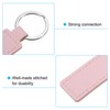 PATIKIL Sublimation Key Ring Blanks 6 Pieces PU Leather Key
