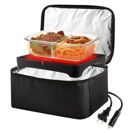 Portable Oven, 100W Electric Lunch Box Food Warmer, 12V/24V/110V
