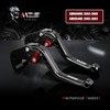MZS Black Motorcycle Brake Clutch Levers Adjustable Short CNC Compatible