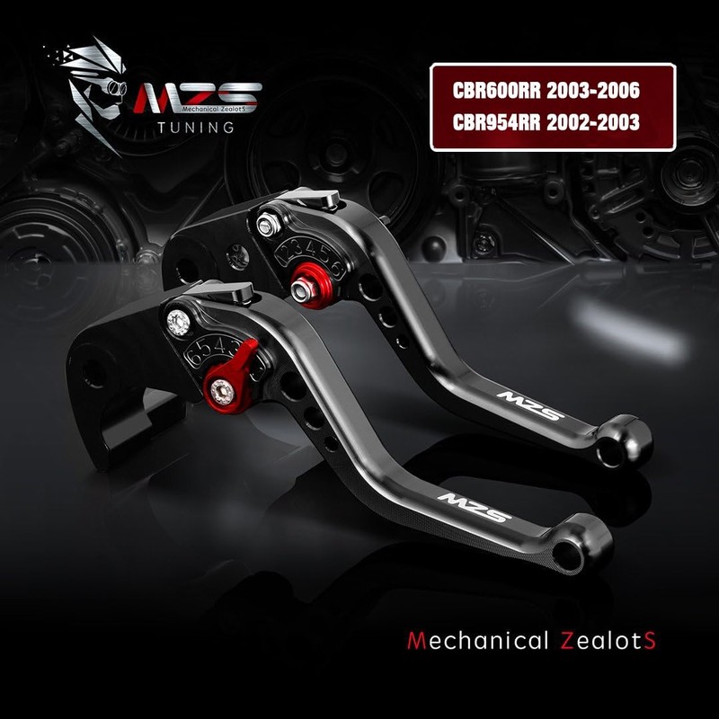 MZS Black Motorcycle Brake Clutch Levers Adjustable Short CNC Compatible