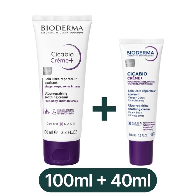 바이오더마 시카비오 크림+ 플러스 100ml + 40ml 중분자 히알루론산 딥리페어
