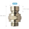 OFFO Shower Head Swivel Ball Adapter, Brushed Nickel All Metal