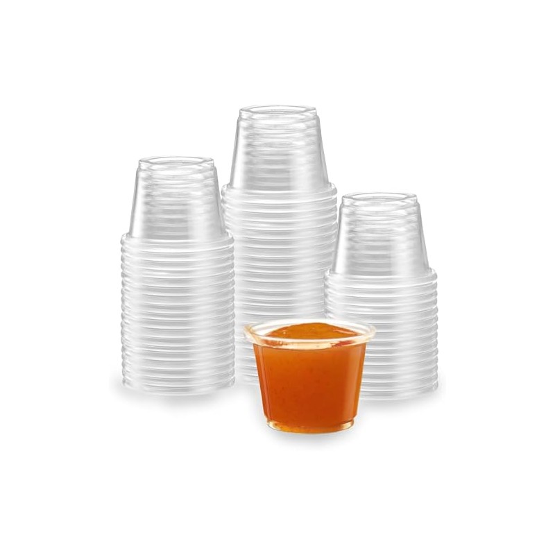 Packpact 2 oz Pack of 100pcs Plastic Portion Cups without