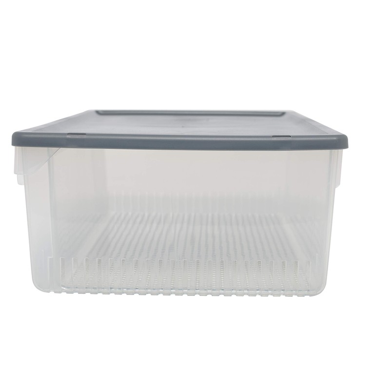 CleanPEAK Set of 2 Medium 5 Litre Plastic Stackable Storage
