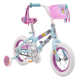 Pacific Kittens Character Kids Bike for Boys and Girls Ages 3-5 Year Old, 12-Inch Wheels, Steel Frame, Coaster Brakes, Adjustable & Quick Release Seat, Pink/Blue