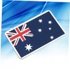 SUPVOX Australia Car Emblem Sticker - Rectangular Aluminum National Flag