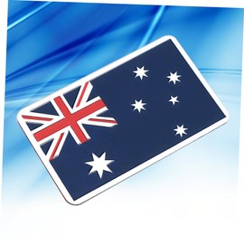 SUPVOX Australia Car Emblem Sticker - Rectangular Aluminum National Flag Badge for Vehicle Decoration, Easy to Install, Durable and Fade-Resistant