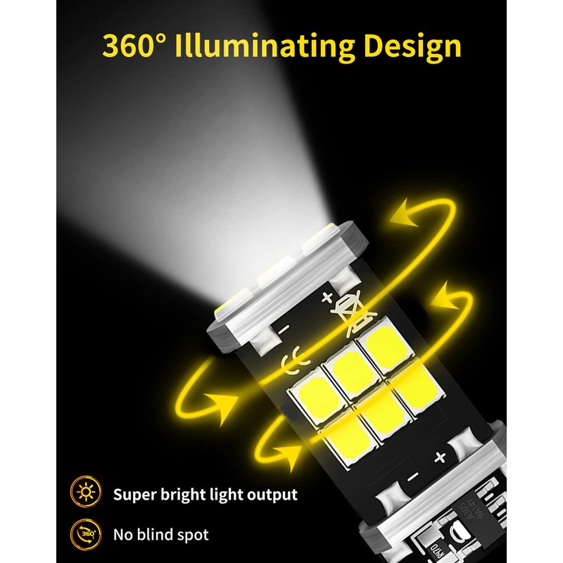 MEALAM T15 921 912 906 LED Bulbs 2835 Chipsets Compatible