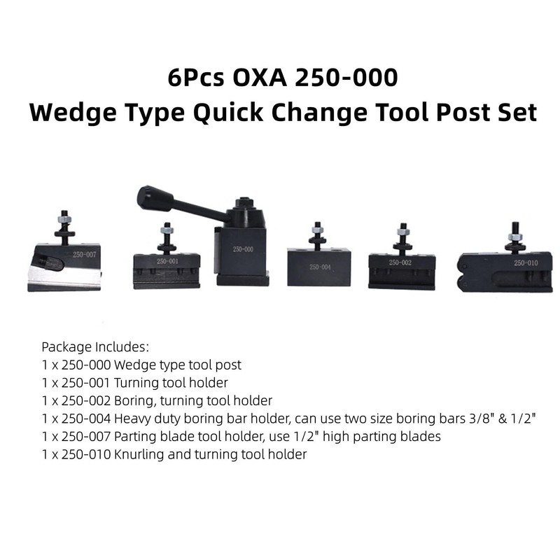 OXA Tool Post Set 250-000 Wedge Type Quick Change Tool