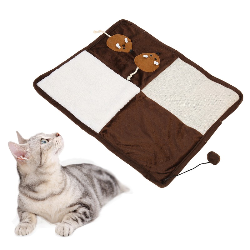 Cat Scratcher Mat Funny Cute Mice Decoration Ring Paper Natural