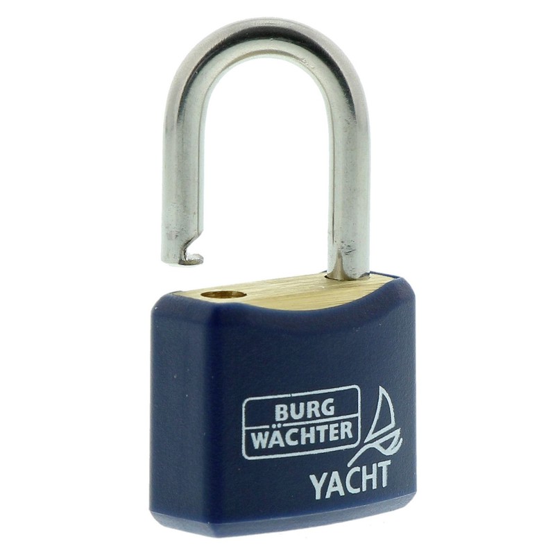 Burg-Wächter Brass Padlock with Plastic Sheath, 3.5 mm Shackle Thickness,