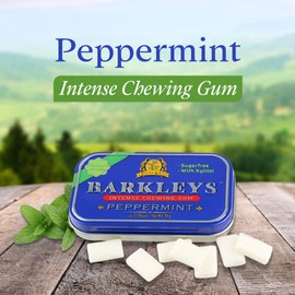 Barkleys Sugar Free Peppermint Gum, Xylitol Chewing Gum- Healthy Breath Refreshing & Long-lasting Flavor- Sugar Free -Mint Gum, Keto, Vegan-1 Pack (30g, ca. 22 pieces)