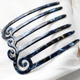 Prettyou Hair Side Comb,Strong Hold Hair Clips, for Women Bun Hair Style,Updo Hair (blue)