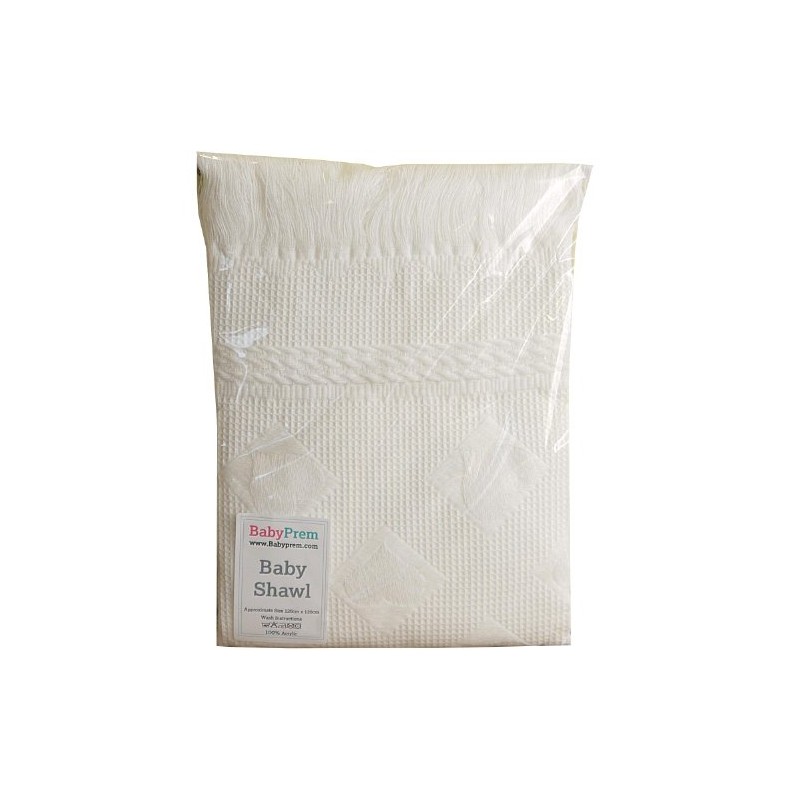 BabyPrem Baby Large Soft Acrylic Hearts Shawl Blanket 122 x
