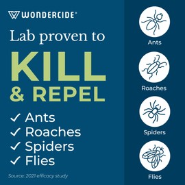 Wondercide Wondercide - Indoor Pest Control Spray for Home and Kitchen - Ant, Roach, Spider, Fly, Flea, Bug Killer and Insect Repellent - with Natural Essential Oils - Pet and Family Safe Peppermint 32 oz