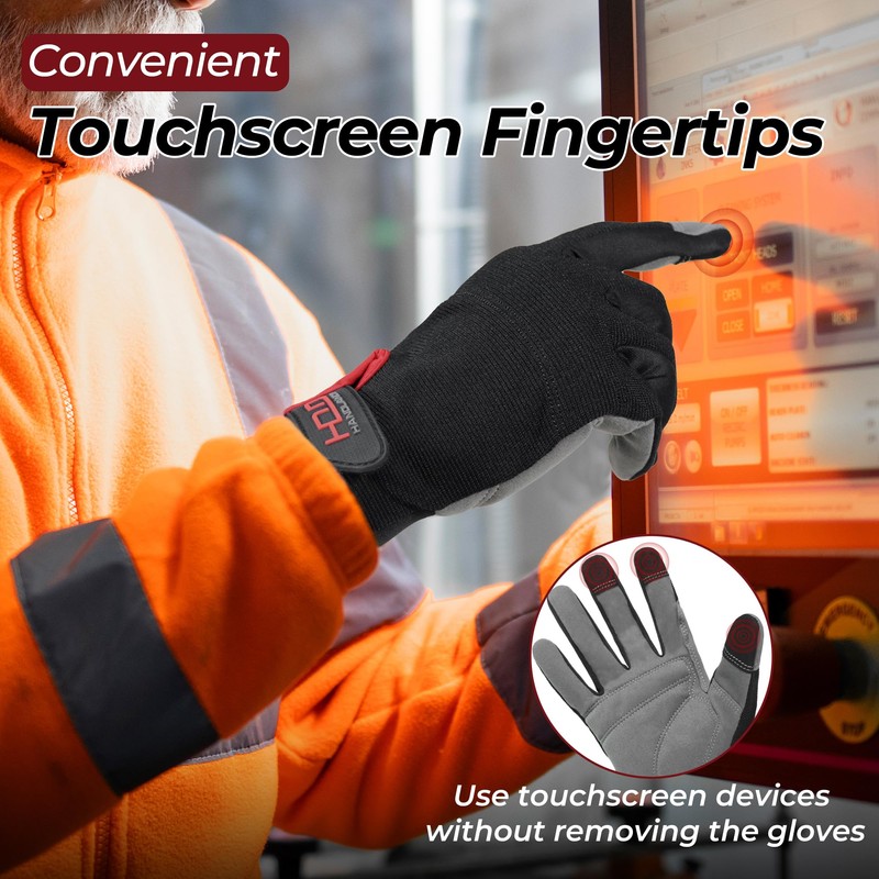 HANDLANDY Work Gloves for Men & Women, Utility Mechanic Working