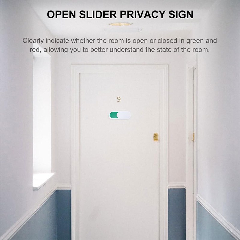 Operitacx Privacy Sign, Vacant Occupied Door Sign Wordless Version, Slider